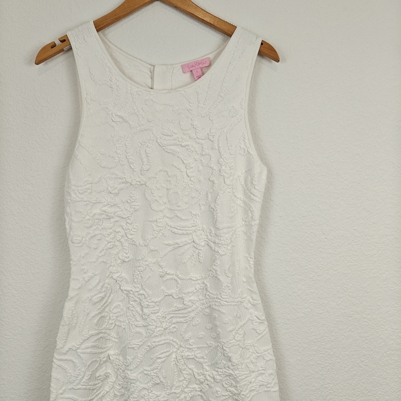 Lilly Pulitzer Tilly Sweater Textured Sleeveless Mini Dress In Resort White Sz S - Picture 7 of 13